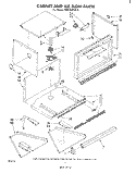CABINET AND AIR FLOW Diagram and Parts List for RM235PXK0  Whirlpool Microwave Oven Combo