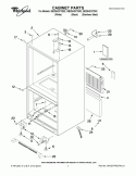 CABINET PARTS Diagram and Parts List for GB2SHDXTB02  Whirlpool Refrigerator