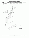 DOOR AND PANEL PARTS Diagram and Parts List for DU1300XTVS5  Whirlpool Dishwasher