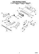 TOP VENTING PARTS, OPTIONAL PARTS Diagram and Parts List for KEBC101KBL06  KitchenAid Wall Oven