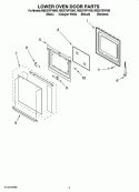 LOWER OVEN DOOR PARTS Diagram and Parts List for RBD275PVS00  Whirlpool Wall Oven