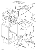 LINER Diagram and Parts List for RT18AKXHW00  Roper Refrigerator