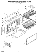 FREEZER DOOR AND BASKET PARTS Diagram and Parts List for KBLS36FMB02  KitchenAid Refrigerator