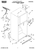 CABINET Diagram and Parts List for RT16DKXBW00  Roper Refrigerator