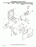 DISPENSER FRONT PARTS Diagram and Parts List for GC3SHAXVA03  Whirlpool Refrigerator