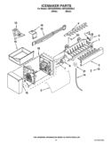 ICEMAKER PARTS Diagram and Parts List for KBFS25EWWH5  KitchenAid Refrigerator