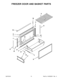 FREEZER DOOR AND BASKET PARTS Diagram and Parts List for KBLO36FTX07  KitchenAid Refrigerator
