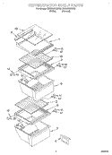 REFRIGERATOR SHELF Diagram and Parts List for CS22AEXHW00  Crosley Refrigerator