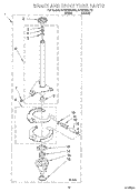 BRAKE AND DRIVE TUBE Diagram and Parts List for KAWS850JQ0  KitchenAid Washer