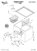 CABINET PARTS Diagram and Parts List for EH100FXKQ01  Whirlpool Freezer