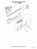 CONTROL PANEL PARTS Diagram and Parts List for WFW9150WW02  Whirlpool Washer