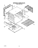 INTERNAL OVEN Diagram and Parts List for FGP210VL5  Whirlpool Range