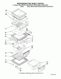 REFRIGERATOR SHELF PARTS Diagram and Parts List for KSRL25FXMT00  KitchenAid Refrigerator