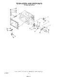 OVEN DOOR AND LATCH Diagram and Parts List for MW1500XW0  Whirlpool Wall Oven