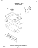 COOKTOP Diagram and Parts List for SE953PEKT0  Whirlpool Range