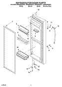 REFRIGERATOR DOOR Diagram and Parts List for KSRA22KKWH01  KitchenAid Refrigerator