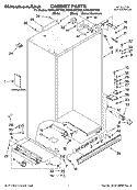 CABINET PARTS Diagram and Parts List for KSSS42QTB02  KitchenAid Refrigerator