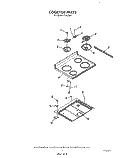 COOK TOP Diagram and Parts List for F9858W0  Roper Range