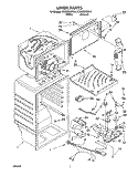 LINER Diagram and Parts List for ET20GKXDN10  Whirlpool Refrigerator