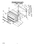 FREEZER DOOR Diagram and Parts List for KTRI18KAAL11  Whirlpool Refrigerator