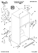 CABINET Diagram and Parts List for 3VET19ZKDW02  Whirlpool Refrigerator