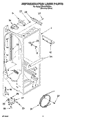 REFRIGERATOR LINER PARTS Diagram and Parts List for RS25AFXRD02  Roper Refrigerator