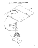 COMPONENT SHELF AND LATCH Diagram and Parts List for KEMI371XBL2  KitchenAid Microwave Oven Combo
