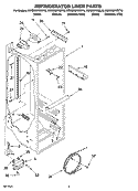 REFRIGERATOR LINER PARTS Diagram and Parts List for KSRD22FKBL16  KitchenAid Refrigerator