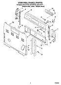 CONTROL PANEL PARTS Diagram and Parts List for RF315PXPB1  Whirlpool Range