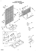 UNIT Diagram and Parts List for RT14EKRBW00  Roper Refrigerator