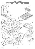 SHELF Diagram and Parts List for KTRC19KKBL01  KitchenAid Refrigerator