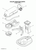 COLOR VARIATION PARTS Diagram and Parts List for KSM450BK0  KitchenAid Mixer