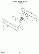 CONTROL PANEL PARTS Diagram and Parts List for KBHS179SSS04  KitchenAid Microwave