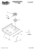 COOKTOP PARTS Diagram and Parts List for IHP33802  Inglis Range