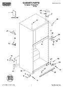 CABINET, LITERATURE Diagram and Parts List for RT18HDXJW01  Roper Refrigerator