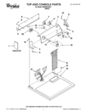 TOP AND CONSOLE PARTS Diagram and Parts List for WGD4910XQ1  Whirlpool Dryer