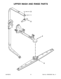 UPPER WASH AND RINSE PARTS Diagram and Parts List for WDT790SAYW2  Whirlpool Dishwasher