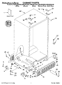 CABINET PARTS Diagram and Parts List for KSRA25ILBT03  KitchenAid Refrigerator