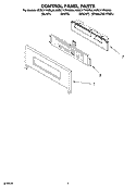 CONTROL PANEL PARTS Diagram and Parts List for KEBC177KBL04  KitchenAid Wall Oven