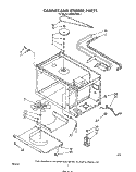 CABINET AND STIRRER Diagram and Parts List for MW8570XR1  Whirlpool Microwave