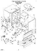 TUB ASSEMBLY, LIT/OPTIONAL Diagram and Parts List for WU5755B0  Roper Dishwasher
