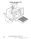 CABINET AND HINGE Diagram and Parts List for RM278PXL2  Whirlpool Microwave Oven Combo