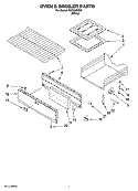 OVEN & BROILER PARTS Diagram and Parts List for FGP305KW6  Roper Range