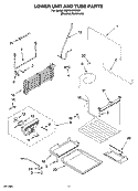 LOWER UNIT AND TUBE PARTS Diagram and Parts List for KBFO42FSX00  KitchenAid Refrigerator