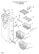 FREEZER LINER Diagram and Parts List for 6GD27DFXFS00  Whirlpool Refrigerator