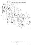DRYER FRONT PANEL AND DOOR Diagram and Parts List for KELC500SWH1  KitchenAid Washer Dryer Combo