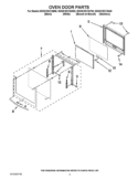 OVEN DOOR PARTS Diagram and Parts List for WOS51EC7AS00  Whirlpool Wall Oven