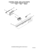 CONTROL PANEL AND LATCH PARTS Diagram and Parts List for KUDE48FXWH3  KitchenAid Dishwasher