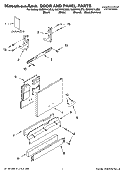 DOOR AND PANEL PARTS Diagram and Parts List for KUDP01ILWH6  KitchenAid Dishwasher