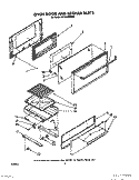 OVEN DOOR AND BROILER Diagram and Parts List for SF332BEWN0  Whirlpool Range